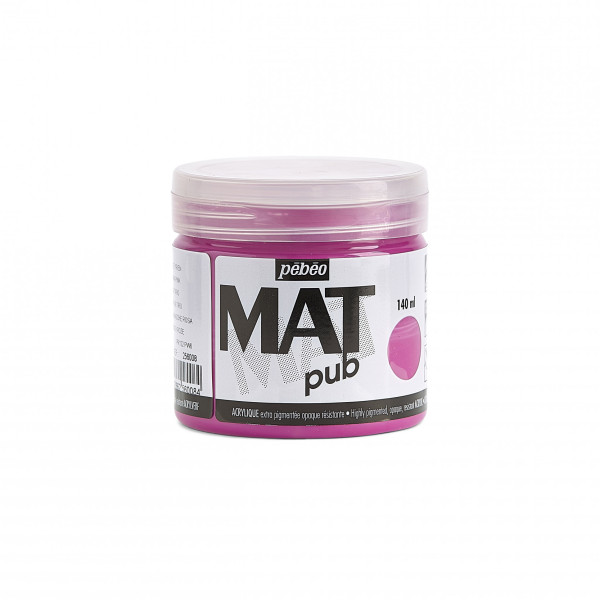 photo-Peinture acrylique - Extra mate - Rose tyrien - 256008 - Pébéo Mat Pub - 140ml