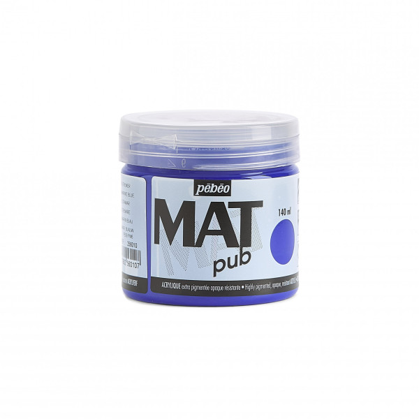 photo-Peinture acrylique - Extra mate - Bleu outremer - 256010 - Pébéo Mat Pub - 140ml