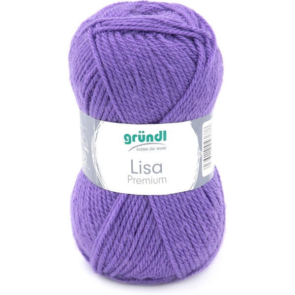 10 pelotes de laine - Violet - 43 - 100% acrylique - 3,5/4,5 mm - Gründl - Lisa Premium