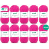 photo-10 pelotes de laine - Rose - 44 - 100% acrylique - 3,5/4,5 mm - Gründl - Lisa Premium