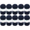 photo-10 pelotes de laine - Bleu marine - 19 - 100% acrylique - 3,5/4,5 mm - Gründl - Lisa Premium