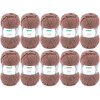 photo-10 pelotes de laine - Nougat - 22 - 100% acrylique - 3,5/4,5 mm - Gründl - Lisa Premium