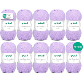 photo-10 Pelotes de laine - Lilas - 9 - 100% acrylique - 3,5/4,5 mm - Gründl - Lisa Premium