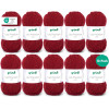 photo-10 Pelotes de laine - Bordeaux - 13 - 100% acrylique - 3,5/4,5 mm - Gründl - Lisa Premium