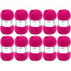 photo-10 Pelotes de laine - Fuchsia - 14 - 100% acrylique - 3,5/4,5 mm - Gründl - Lisa Premium