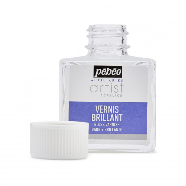 Vernis - Brillant - Peinture acrylique - Unifie et préserve l'œuvre - Pébéo - 75ml