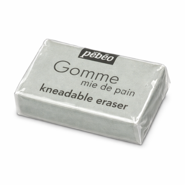 photo-Gomme mie de pain - Modelable - Efface fusain, crayon graphite, pastels - Pébéo