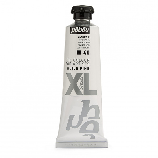 photo-Tube de peinture à l'huile - Fine - Blanc vif - 40 - 37ml - Pébéo Studio XL