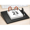 Support pour bloc éphéméride - Plastique - Noir - 2 anneaux - 21x17cm - Bureau