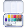 Peinture aquarelle - Kit voyage - 12 couleurs métalliques + 1 pinceau à eau + éponge - Staedtler