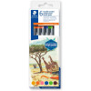 photo-Feutres - Aquarellable - Double pointe - 6 couleurs - Pointe pinceau et fine - Coloriage - Staedtler