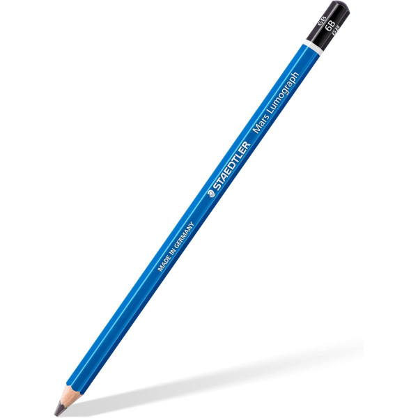 Crayons graphite - 12 mines de 8B à 2H - Dessin, esquisse - Staedtler Mars Lumograph