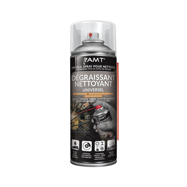 photo-Nettoyant - Dégraissant - Universel - Chaînes, moteurs, pièces mécaniques - AMT - 330ml