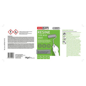 Résine - Type R123 - Epoxy - Avec durcisseur R614 - Epoxy - Soloplast - 1Kg