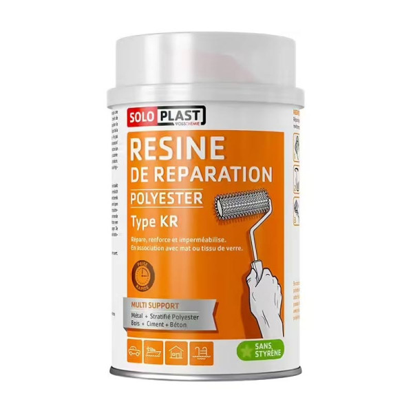 photo-Résine de réparation - Polyester - Type KR - Multi support - Soloplast - 1kg