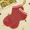 Chaussettes à paillettes - Socquettes - Femme - Rouge - Emmerdeuse - Taille 36/42