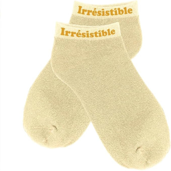 photo-Chaussettes à paillettes - Socquettes - Femme - Beige - Irrésistible - Taille 36/42