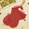 Chaussettes à paillettes - Socquettes - Femme - Rouge - Amore - Taille 36/42