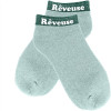 photo-Chaussettes à paillettes - Socquettes - Femme - Vert - Rêveuse - Taille 36/42