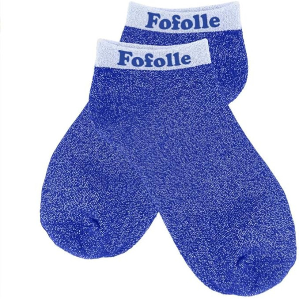 photo-Chaussettes à paillettes - Socquettes - Femme - Bleu - Fofolle - Taille 36/42