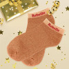 Chaussettes à paillettes - Socquettes - Femme - Orange - Rebelle - Taille 36/42