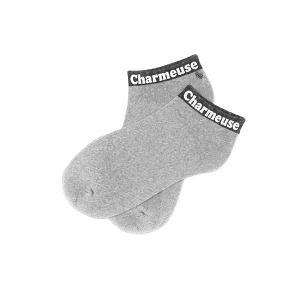photo-Chaussettes à paillettes - Socquettes - Femme - Gris - Charmeuse - Taille 36/42