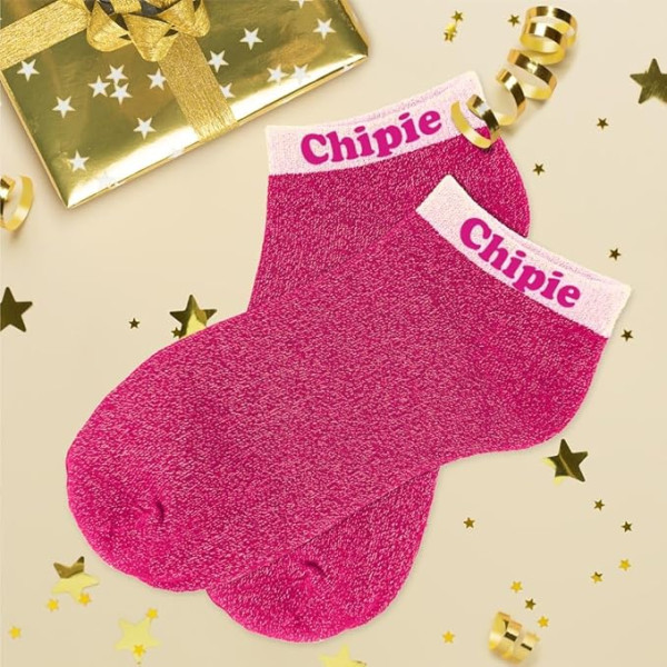 Chaussettes à paillettes - Socquettes - Femme - Rose - Chipie - Taille 36/42