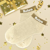Chaussettes à paillettes - Socquettes - Femme - Beige - Relou - Taille 36/42