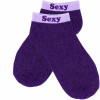 photo-Chaussettes à paillettes - Socquettes - Femme - Violet - Sexy - Taille 36/42