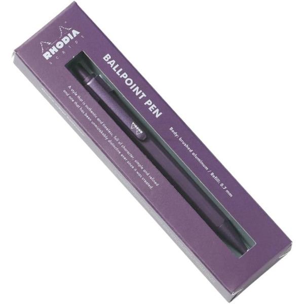 Stylo à bille - Violet - Rétractable - Mine 0,7mm - Rhodia - Collection scRipt