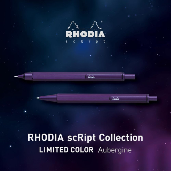 Stylo à bille - Violet - Rétractable - Mine 0,7mm - Rhodia - Collection scRipt