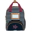 photo-Sac à dos - Tann's - Rayures et liberty - Maternelle - 1 compartiment - Inès XS