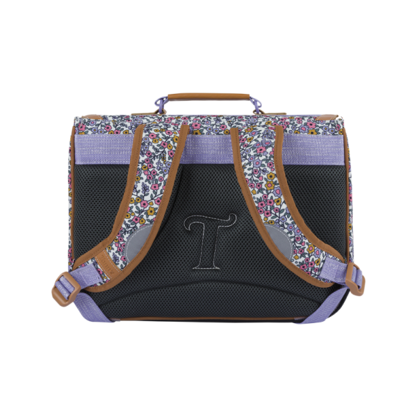 Cartable - Tann's - Motif fleurs - Maternelle - Primaire - 32x27x12cm - Axel