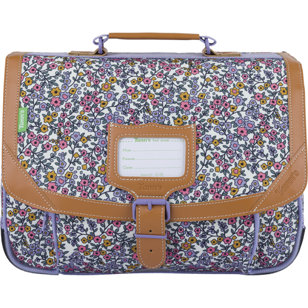 photo-Cartable - Tann's - Motif fleurs - Maternelle - Primaire - 32x27x12cm - Axel