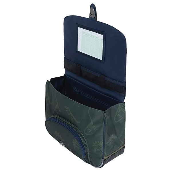 Cartable - Tann's - Kaki - Dinosaures - Primaire - 35x27x14,5cm - Timothée