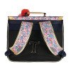 Cartable - Tann's - Bleu/Motif fleur - Primaire - 35x27x14,5cm - Antonia