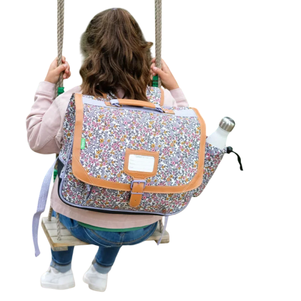 Cartable - Tann's - Motif fleur - Primaire - 32x27x12cm - May multicolore