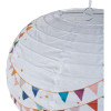 Suspension - Abat-jour - Montgolfière - Papier blanc - 30x30x45cm - Chambre - Ostaria