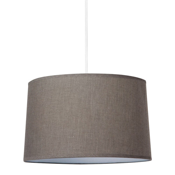 photo-Suspension - Abat-jour - Gris - Cylindrique - 35cm diamètre - Chambre - Salon