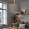 Suspension - Abat-jour - Gris - Cylindrique - 35cm diamètre - Chambre - Salon