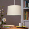 Suspension - Abat-jour - Beige/Lin - Cylindrique - 35cm diamètre - Chambre - Salon