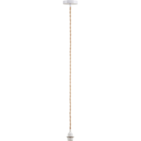 Suspension - Cordon électrique - Corde naturelle - 90cm longueur - Décoration