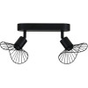 photo-Lampe - 2 spots - Métal - Noir - A fixer - Mur ou plafond - Orientable - Salon - Chambre