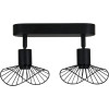 Lampe - 2 spots - Métal - Noir - A fixer - Mur ou plafond - Orientable - Salon - Chambre