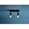 Lampe - 2 spots - Métal - Noir - A fixer - Mur ou plafond - Orientable - Salon - Chambre