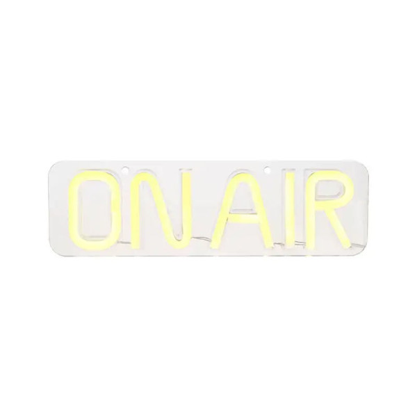 Lampe - Néon - A fixer au mur - On Air - Jaune - 28x8,5cm - Chambre - Salon - Bureau
