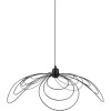Suspension - Abat-jour - Métal ajouré - Noir - 70cm diamètre - Moderne - Margaux - Ostaria