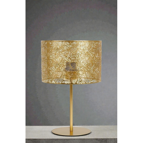 Lampe - A poser - Métal - Dorée - 22x35cm - Ostaria - Corazon - Salon - Chambre
