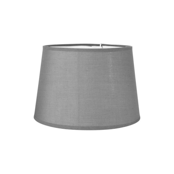 phoot-Abat-jour - Gris - Rond - Texture tissu - 27cm diamètre - Pour lampe - Salon - Chambre