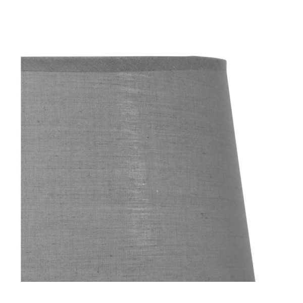 Abat-jour - Gris - Rond - Texture tissu - 27cm diamètre - Pour lampe - Salon - Chambre